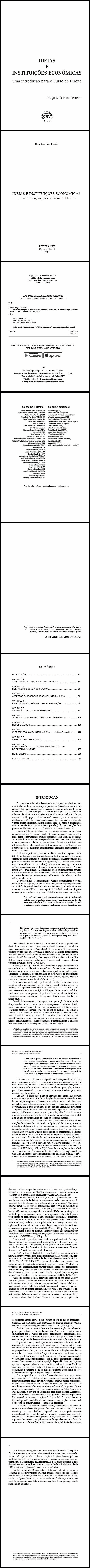 IDEIAS E INSTITUIÇÕES ECONÔMICAS:<br> uma introdução para o curso de direito 